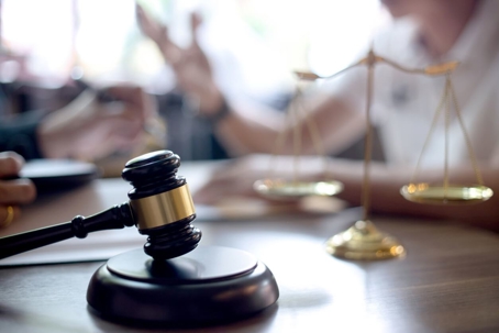 Courtroom with gavel