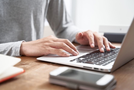 Person using laptop